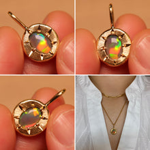 Load image into Gallery viewer, Starseed Broad Flash Opal Charm - 18k Gold