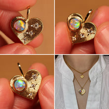 Load image into Gallery viewer, Unconditional Love Crystal Opal Pendant with Diamonds - 18k Gold