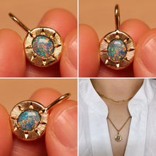 Load image into Gallery viewer, Starseed Pinfire Opal Charm - 18k Gold
