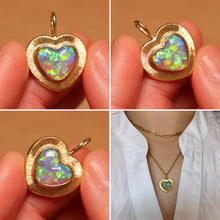 Load image into Gallery viewer, Sunray Love Crystal Opal Pendant - 18k Gold