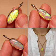 Load image into Gallery viewer, Celestial Fire Crystal Opal Pendant - 18k Gold