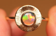 Load image into Gallery viewer, Sunray Crystal Opal Ring - 9k Gold