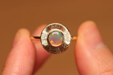 Load image into Gallery viewer, Sunray Crystal Opal Ring - 9k Gold