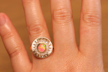 Load image into Gallery viewer, Sunray Halo Opal Ring - 18k Gold