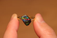 Load image into Gallery viewer, Stripy Boulder Opal Ring - 18k Gold