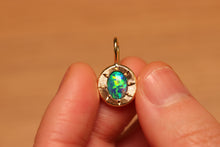 Load image into Gallery viewer, Starseed Quality Black Opal Charm - 18k Gold