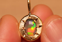 Load image into Gallery viewer, Starseed Broad Flash Opal Charm - 18k Gold