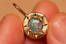 Load image into Gallery viewer, Starseed Pinfire Opal Charm - 18k Gold