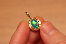 Load image into Gallery viewer, Starseed Quality Black Opal Charm - 18k Gold