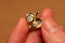 Load image into Gallery viewer, Unconditional Love Crystal Opal Pendant with Diamonds - 18k Gold