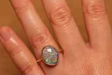 Load image into Gallery viewer, Confetti Dark Opal Ring (4.36ct) - 18k Gold