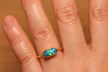 Load image into Gallery viewer, Top Quality Black Opal Ring - 18k Gold
