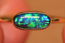 Load image into Gallery viewer, Top Quality Black Opal Ring - 18k Gold