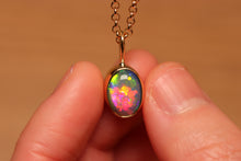 Load image into Gallery viewer, Pink Nebula Crystal Opal Pendant - 18k Gold