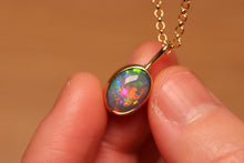 Load image into Gallery viewer, Pink Nebula Crystal Opal Pendant - 18k Gold
