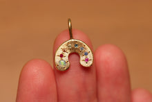 Load image into Gallery viewer, Over The Rainbow Charm with Sapphires & Opal - 18k Gold