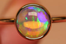 Load image into Gallery viewer, Green Purple Crystal Opal Ring - 9k Gold