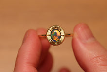 Load image into Gallery viewer, Starseed Black Opal Ring - 18k Gold