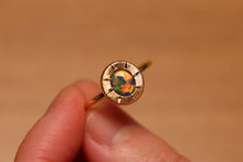 Load image into Gallery viewer, Starseed Black Opal Ring - 18k Gold
