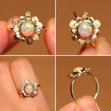 Load image into Gallery viewer, Granule Flower Pinky Opal Ring - 18k Gold