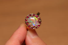 Load image into Gallery viewer, Crystal Opal Halo Ring - 18k Gold
