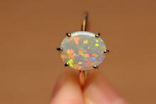 Load image into Gallery viewer, Confetti Pastel Opal Prong Set Ring - 9k Gold