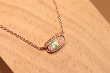 Load image into Gallery viewer, Orange Gold Horizontal Opal Pendant - 18k Rose Gold