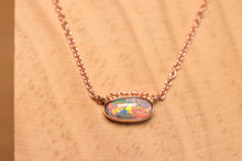 Load image into Gallery viewer, Orange Gold Horizontal Opal Pendant - 18k Rose Gold