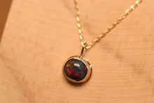Load image into Gallery viewer, Mystic Red Black Opal Pendant - 9k Gold