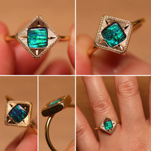 Load image into Gallery viewer, Light Within Me Flashy Boulder Opal Ring - 18k Gold
