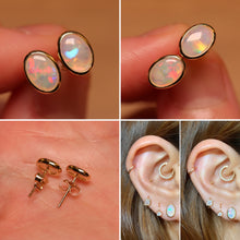 Load image into Gallery viewer, Pastel Crystal Opal Earrings - 14k Gold
