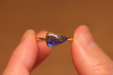 Load image into Gallery viewer, Flashy Rainbow Boulder Opal Ring - 18k Gold
