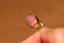 Load image into Gallery viewer, Fiery Rainbow Dark Opal Ring - 18k Gold
