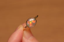 Load image into Gallery viewer, Flashy Orange Gold Crystal Opal Ring - 18k Gold
