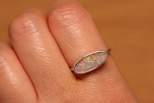 Load image into Gallery viewer, Pastel Confetti Pipe Opal Ring - Silver
