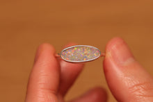 Load image into Gallery viewer, Pastel Confetti Pipe Opal Ring - Silver
