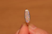 Load image into Gallery viewer, Pastel Confetti Pipe Opal Ring - Silver

