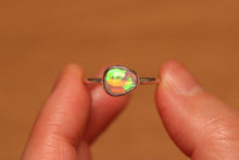 Load image into Gallery viewer, Flashy Green Crystal Opal Ring - Silver
