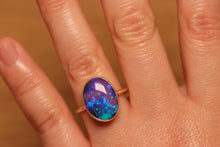 Load image into Gallery viewer, Blue Ocean Crystal Opal Ring (5.18ct) - 9k Gold
