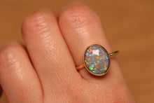 Load image into Gallery viewer, Confetti Dark Opal Ring (4.36ct) - 18k Gold
