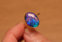 Load image into Gallery viewer, Blue Ocean Crystal Opal Ring (5.18ct) - 9k Gold
