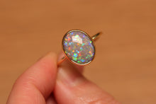 Load image into Gallery viewer, Confetti Dark Opal Ring (4.36ct) - 18k Gold
