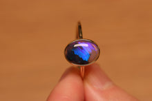 Load image into Gallery viewer, Aurora Black Crystal Opal Ring (2.76ct) - 18k Gold
