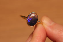 Load image into Gallery viewer, Aurora Black Crystal Opal Ring (2.76ct) - 18k Gold
