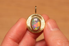 Load image into Gallery viewer, Sunray Pastel Crystal Opal Pendant - 18k Gold
