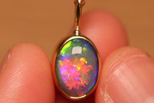 Load image into Gallery viewer, Pink Nebula Crystal Opal Pendant - 18k Gold
