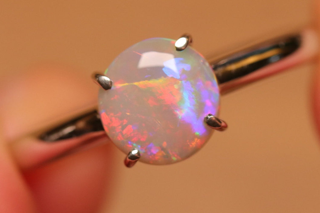 Pastel Opal Ring - Silver
