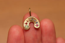 Load image into Gallery viewer, Over The Rainbow Charm with Sapphires &amp; Opal - 18k Gold
