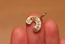 Load image into Gallery viewer, Over The Rainbow Charm with Sapphires &amp; Opal - 18k Gold
