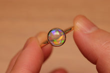 Load image into Gallery viewer, Green Purple Crystal Opal Ring - 9k Gold
